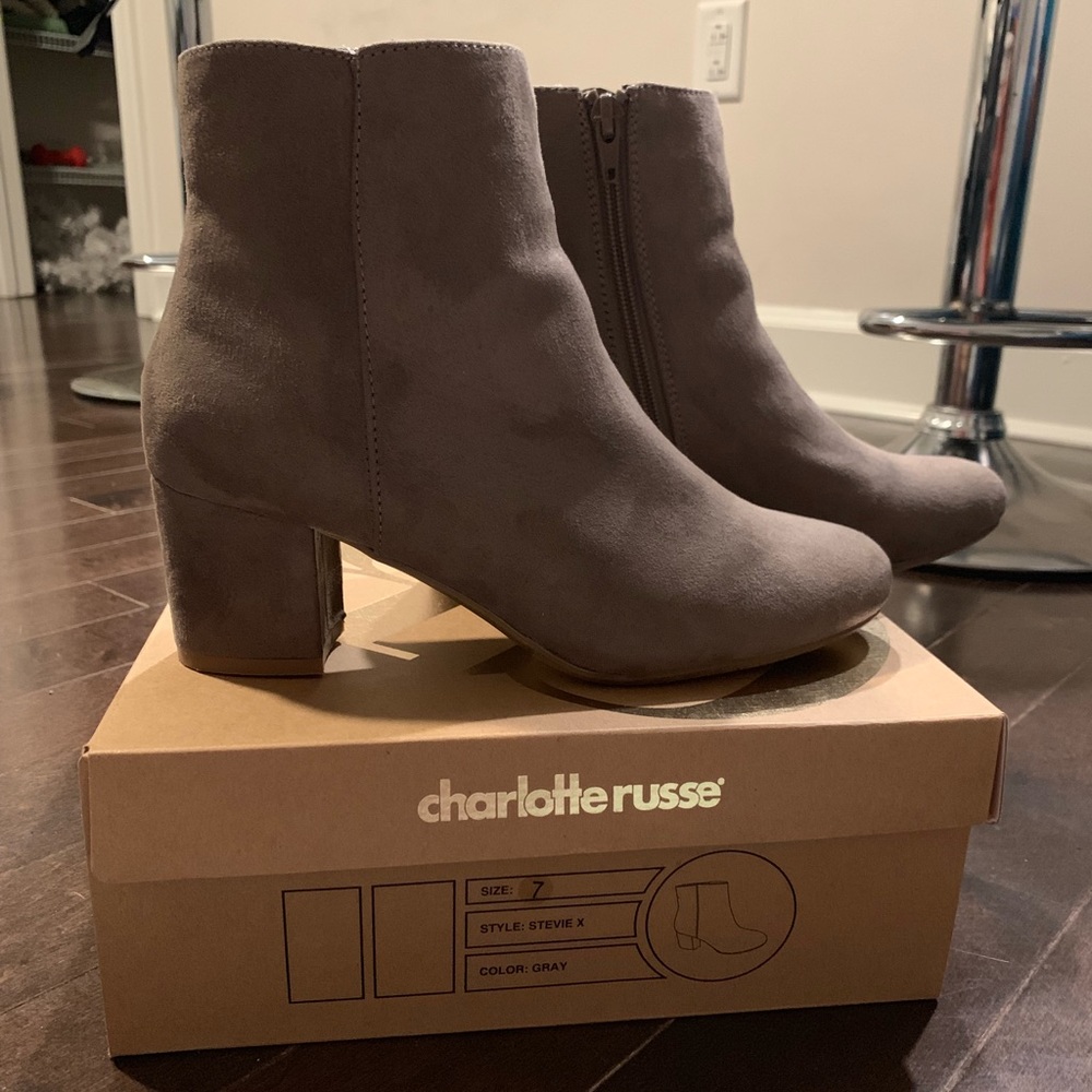 Charlotte Russe Gray Booties